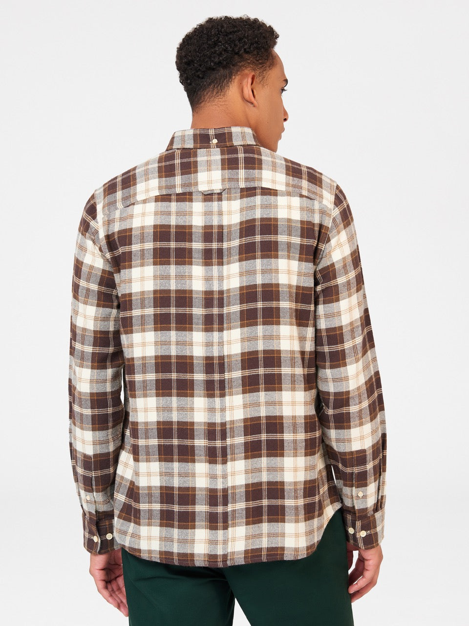 Chemises Ben Sherman Brushed Plain Check Chocolat | DWW-11357000